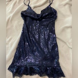 Lucy In The Sky Blue Sequin Mini Dress